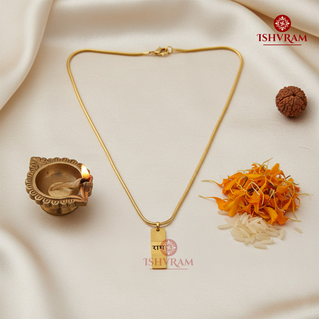 Premium RAM Gold Pendant Chain | Meaningful Jewelry for Men & Women