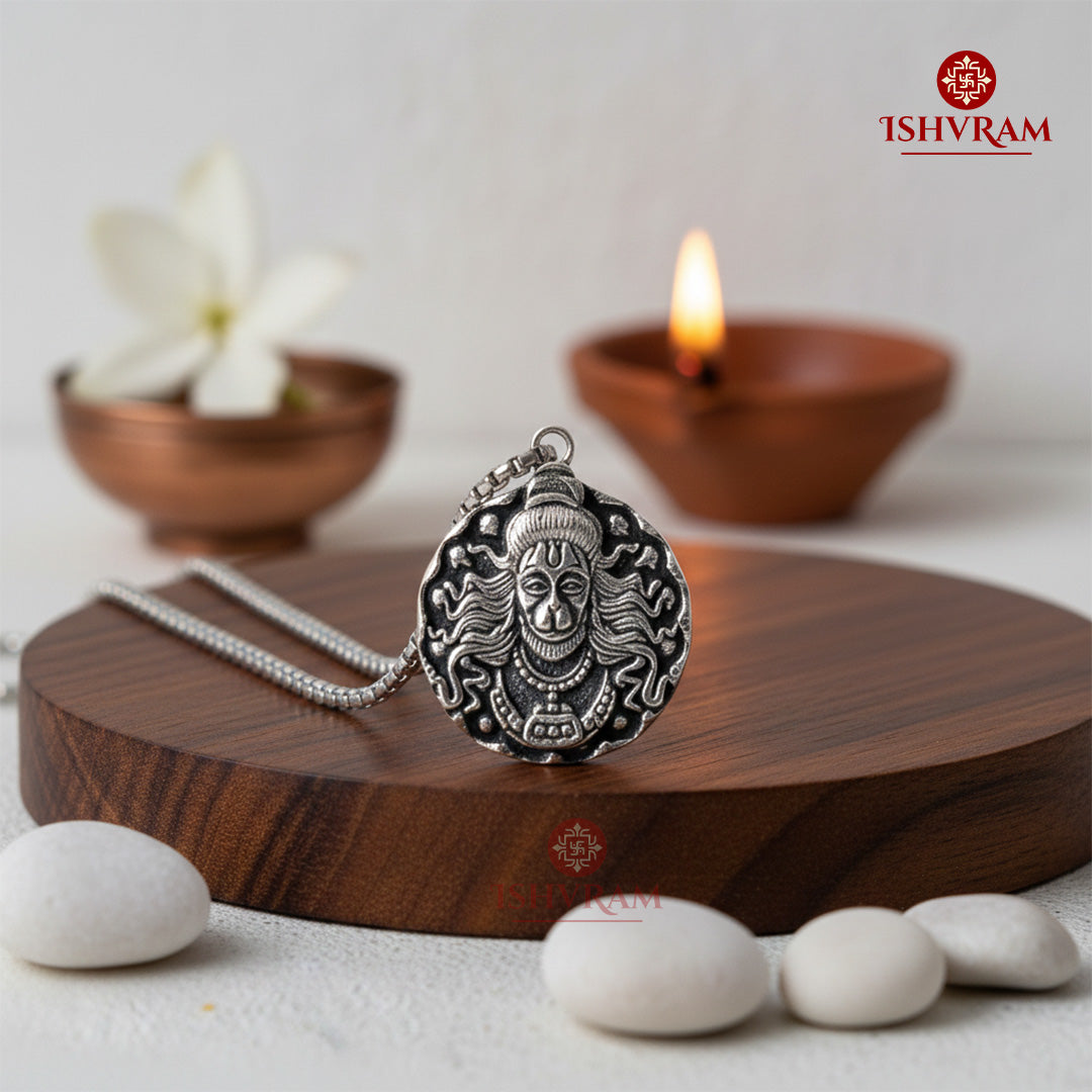 Silver Plated Hanuman Pendant for Men & Women | Stylish Spiritual Chain