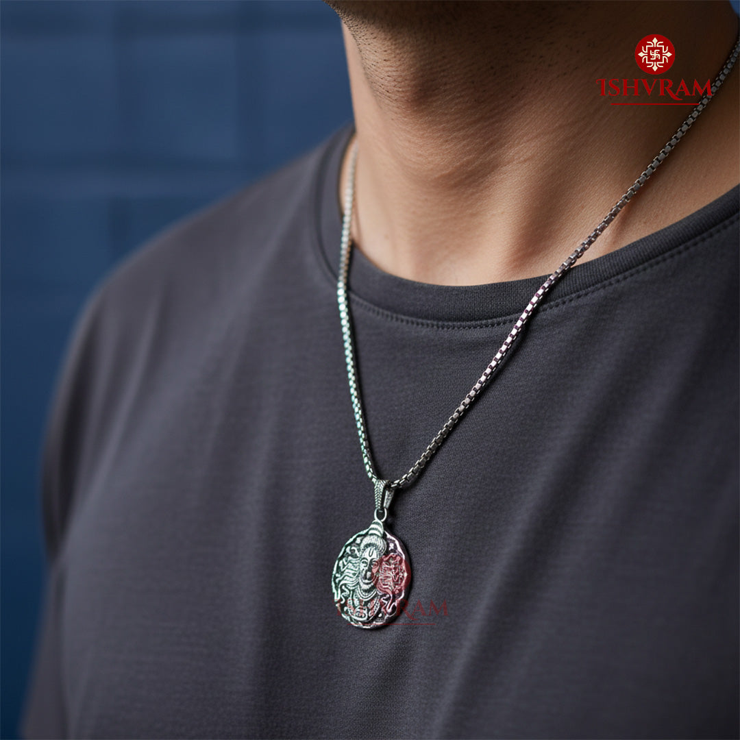 Silver Plated Hanuman Pendant for Men & Women | Stylish Spiritual Chain